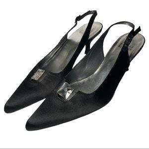 Stuart Weitzman Slingback Kitten Heel Dressy Shoes